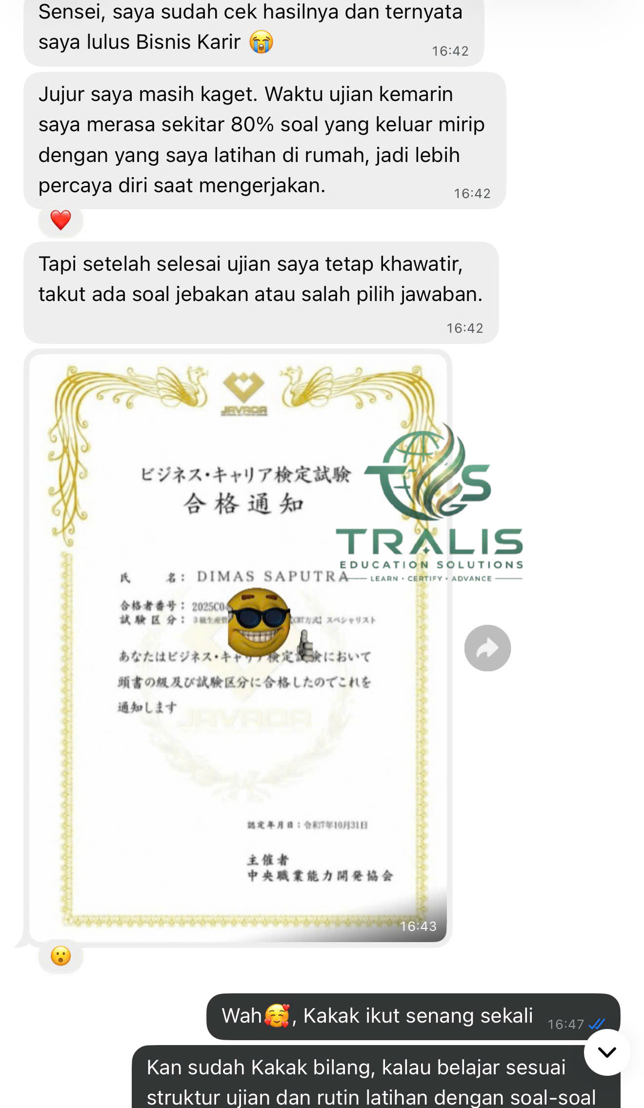 Học viên TRALIS 17